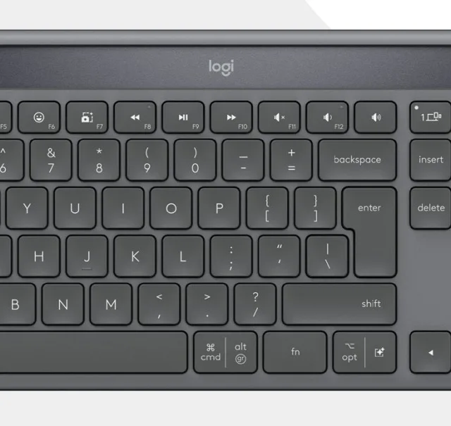 Logitech Signature Slim Solar+ K980 for Business keyboard Universal RF Wireless + Bluetooth Swiss Graphite