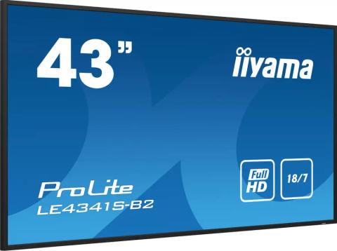 iiyama PROLITE LE4341S-B2 Digital signage flat panel 108 cm (42.5") LCD 350 cd/m² Full HD Black 18/7