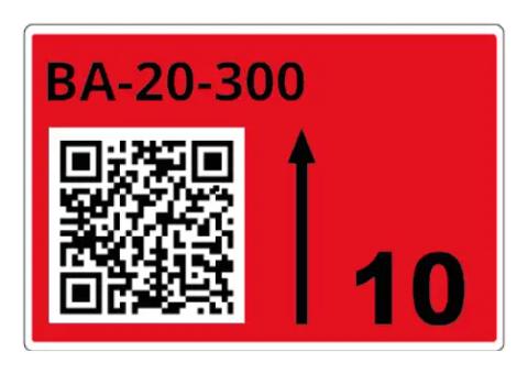 Brother LTZ14075FQR self-adhesive label Rectangle Red