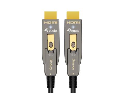 Equip HDMI 2.1 Detachable Type D + A Active Optical Cable, 15m, 8K/60Hz