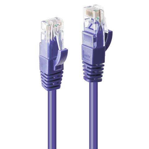 Lindy 0.3m Cat.6 U/UTP Network Cable, Purple