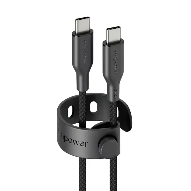 PanzerGlass empower™ by ® Racing 240W USB-C to USB-C Cable | USB 2.0 | 2M | Space Black