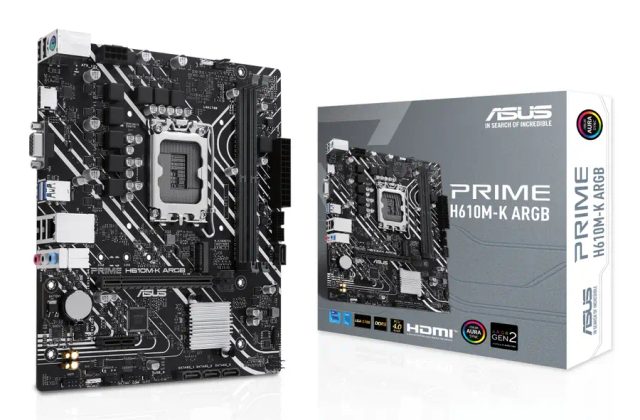 ASUS PRIME H610M-K ARGB Intel H610 LGA 1700 micro ATX