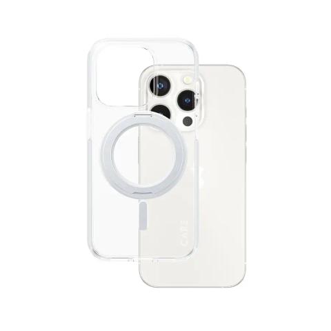 PanzerGlass CARE™ by ® Case Transparent w. Silver Kickstand & MagSafe iPhone 15 Pro