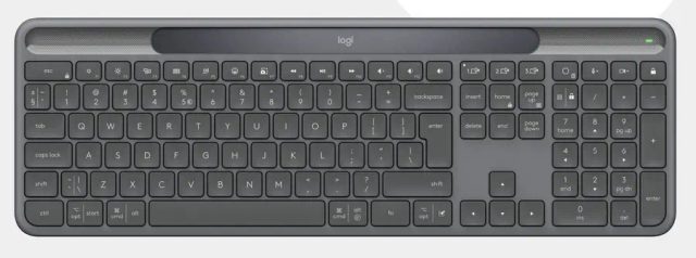 Logitech Signature Slim Solar+ K980 for Business keyboard Universal RF Wireless + Bluetooth QWERTY Spanish Graphite