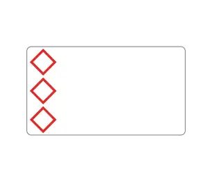 Brother LTZ12055F3PI self-adhesive label Rectangle White, Red