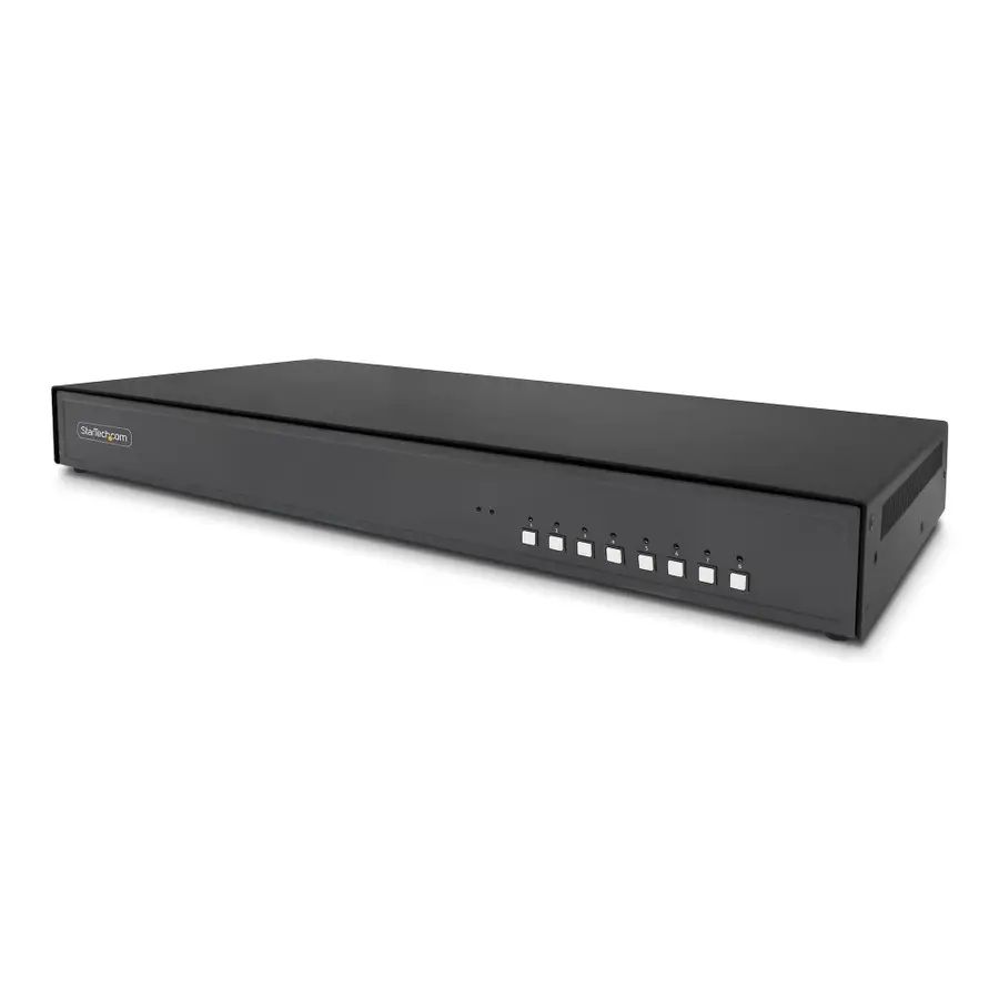 StarTech.com Secure 8-Port DVI KVM Switch, NIAP 4.0 Desktop KVM, Metal Housing, CAC Port, Made in the USA
