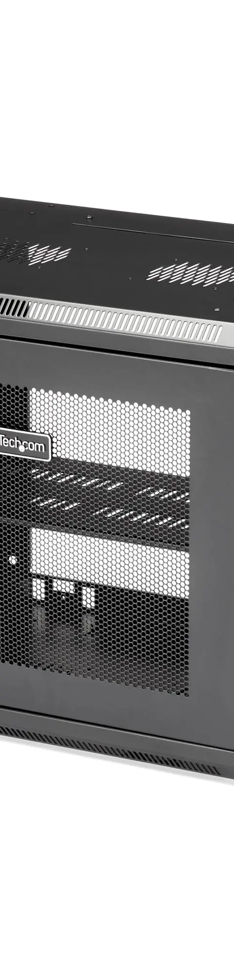 StarTech.com 2-Post 9U Wall Mount Network Cabinet with 1U Shelf, 19" Wall-Mounted Server Rack for Data / Networking / AV / Electronics / Computer Equipment, Small Vented Rack Enclosure