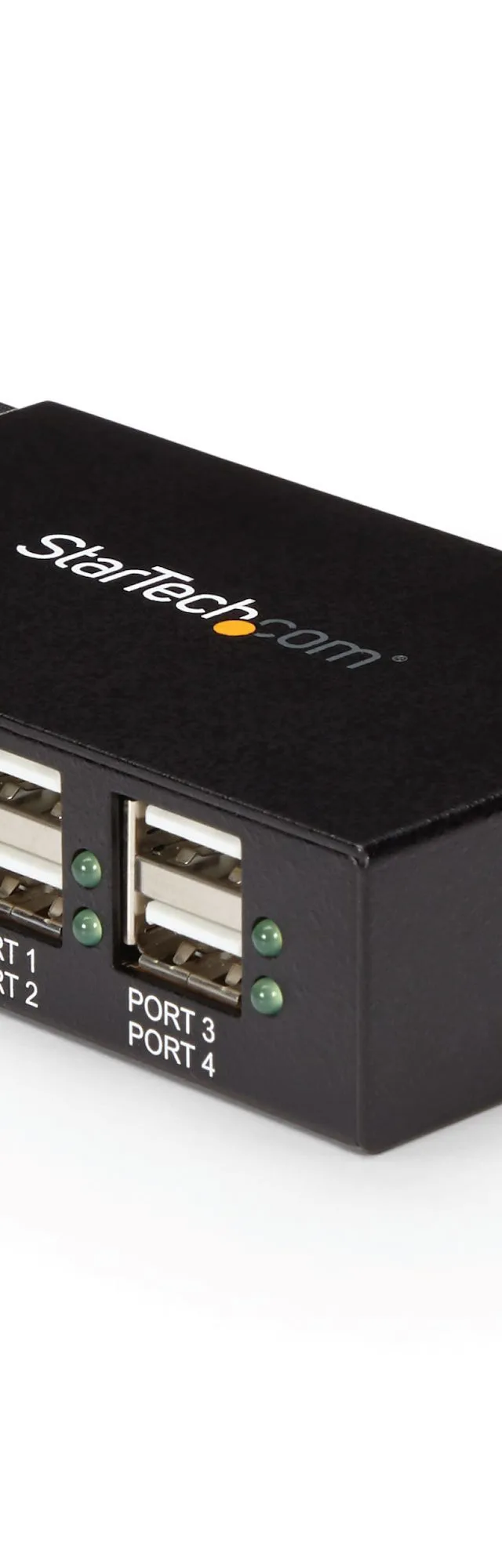 StarTech.com 4-Port USB 2.0 Hub - Metal Industrial USB-A Hub - Din Rail, Wall or Desk Mountable USB Data Hub - TAA Compliant USB Expander Hub