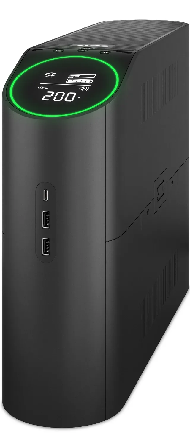 APC Back-UPS Pro for Gaming, 2200VA/1320W, Tower, 230V, 2x UK and 2x IEC C13 outlets, RGB Lights, Pure Sine Wave, Midnight (Black)