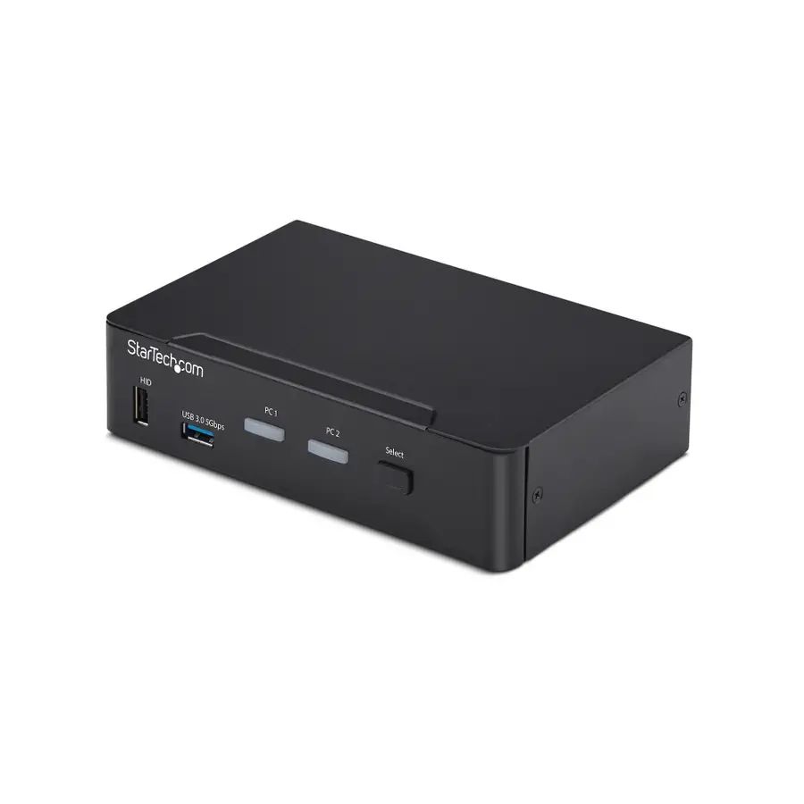 StarTech.com 2-Port DisplayPort KVM Switch, 4K 60Hz, DP 1.2, EDID Management, 2-Port USB 3.0 Hub, 4x USB HID Ports, TAA Compliant