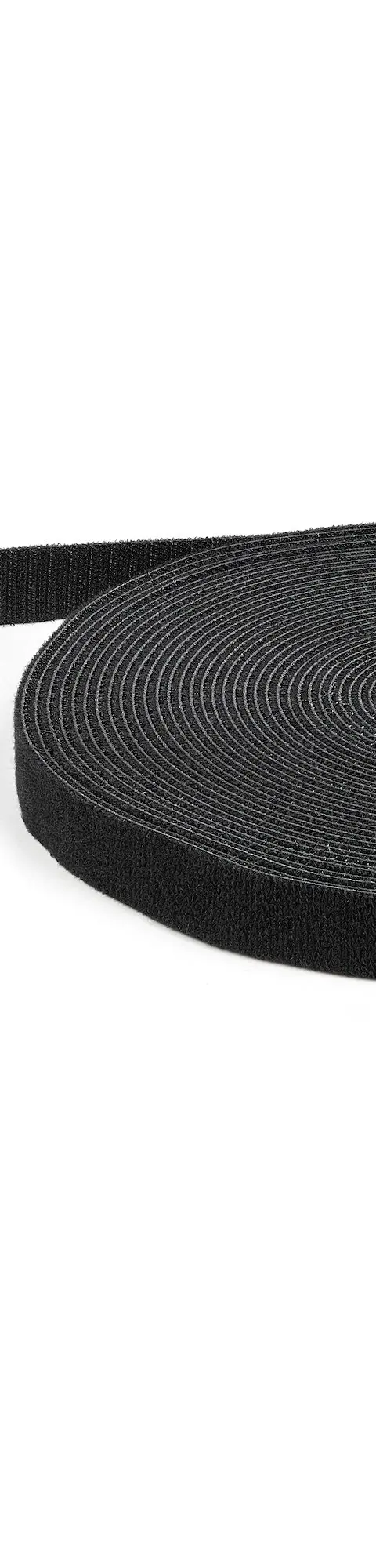 StarTech.com 50ft Hook and Loop Roll - Cut-to-Size Reusable Cable Ties - Bulk Industrial Wire Fastener Tape /Adjustable Fabric Wraps Black / Resuable Self Gripping Cable Management Straps