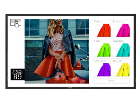 NEC MultiSync ME551 IR-2 Kiosk design 139.7 cm (55") LED 400 cd/m² Black Touchscreen Built-in processor 18/7