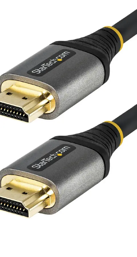 StarTech.com 20in (0.5m) Premium Certified HDMI 2.0 Cable - High-Speed Ultra HD 4K 60Hz HDMI Cable with Ethernet - HDR10, ARC - TPE Jacket - UHD HDMI Video Cord - For UHD Monitors, TVs, Displays - M/M