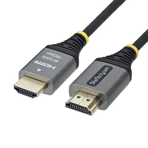 StarTech.com 2m (6ft) Premium Certified High Speed HDMI Cable, Ultra Flexible HDMI Cable, 4K 60Hz/1440p 144Hz w/HDR10/ARC, 18Gbps, High Flex Braided HDMI Cord