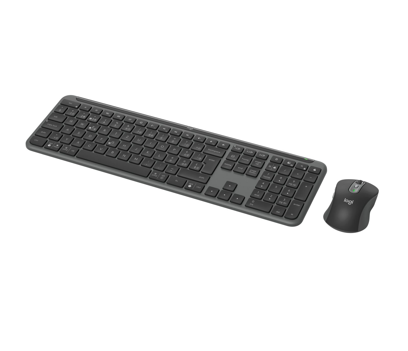 Logitech 920-012482 keyboard Mouse included Office RF Wireless + Bluetooth QWERTZ Swiss Graphite