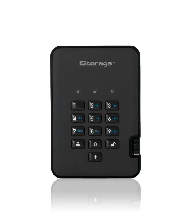 iStorage diskAshur² SSD 4TB Black | Secure Portable Solid State Drive |AES-XTS 256-bit Hardware Encryption | PIN protected | OS & Platform Independent | TAA Compliant |Brute force hack defence | Dust/Water Resistant