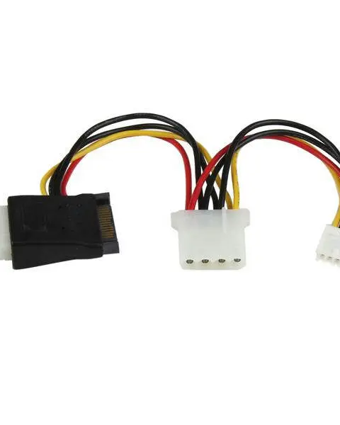 StarTech.com LP4 to SATA Power Cable Adapter with Floppy Power