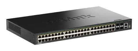 D-Link 52-Port Gigabit Stackable PoE+ Smart Managed Switch with 4 x 10G SFP+ Ports