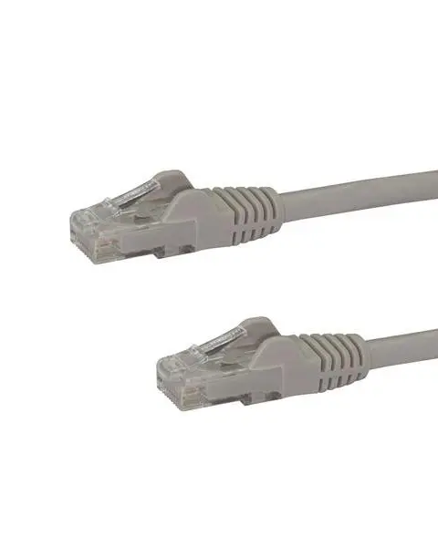 StarTech.com 7.5m CAT6 Ethernet Cable - Grey CAT 6 Gigabit Ethernet Wire -250MHz 100W PoE RJ45 UTP Network/Patch Cord Snagless w/Strain Relief Individually Tested