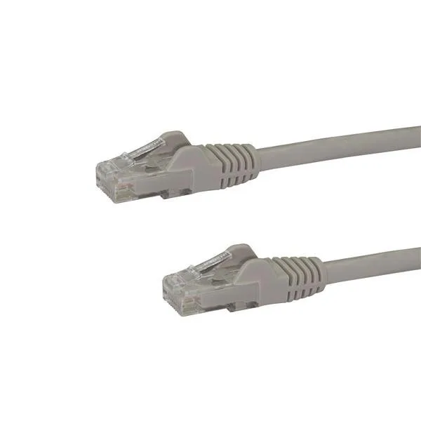 StarTech.com 7.5m CAT6 Ethernet Cable - Grey CAT 6 Gigabit Ethernet Wire -250MHz 100W PoE RJ45 UTP Network/Patch Cord Snagless w/Strain Relief Individually Tested