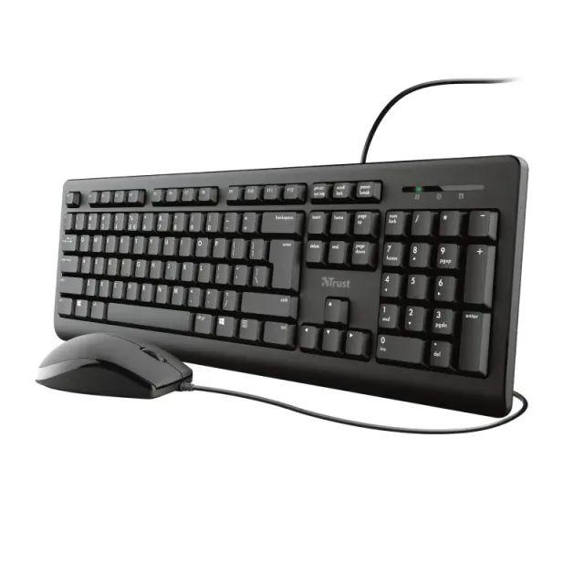 Trust TKM-250 keyboard Mouse included Universal USB Spanish Black