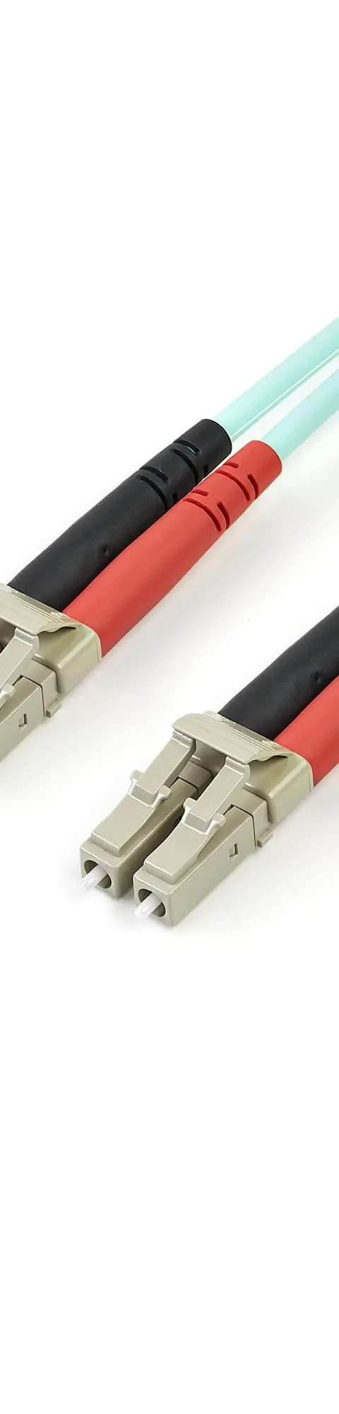 StarTech.com 5m (16.4ft) LC/UPC to LC/UPC OM3 Multimode Fiber Optic Cable, Full Duplex 50/125µm Zipcord Fiber Cable, 100G, Low Insertion Loss, LSZH Fiber Jumper Cord