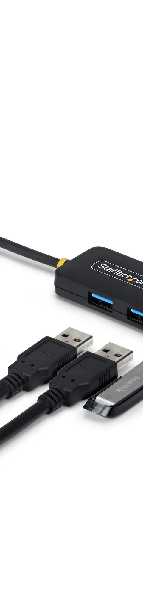 StarTech.com 4-Port USB-C Hub, 5Gbps, Bus Powered, USB-C to 4x USB-A Mini Hub, Extra Long 2ft/61cm Host Cable, PCR Plastic, Portable Desktop / Laptop USB Hub