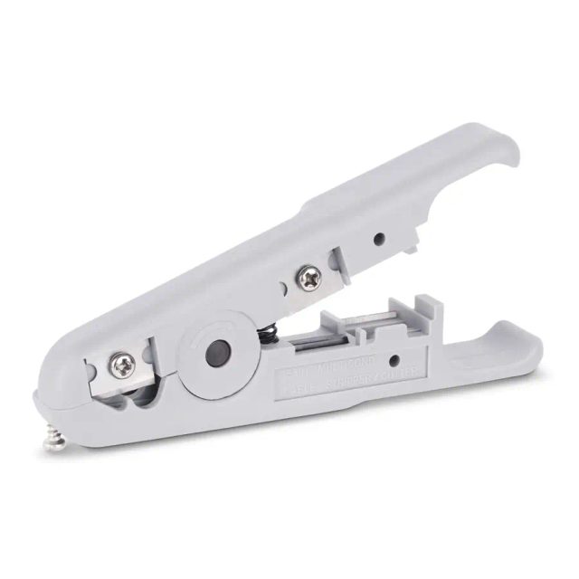 StarTech.com Network Cable Stripper and Cutter, Professional Wire Stripper for UTP/FTP/STP/Coax Cables, Rotary Wire Stripping and Cutting Tool