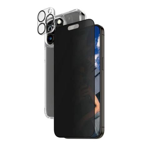 PanzerGlass ® 3-in-1 Privacy Bundle iPhone 15 Pro Max Clear screen protector Apple 1 pc(s)