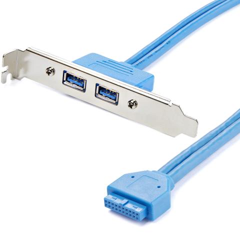 StarTech.com 2 Port USB 3.0 A Female Slot Plate Adapter