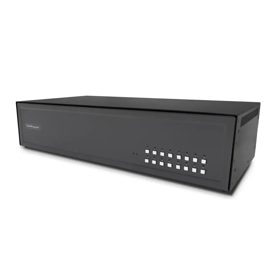 StarTech.com Secure 16-Port KVM Switch, DVI, NIAP 4.0 Desktop KVM, Metal Housing, CAC Port, Made in the USA