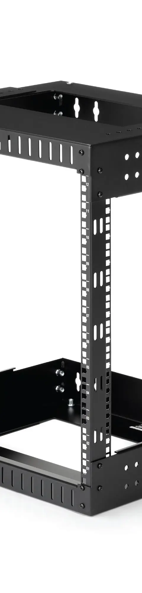 StarTech.com 12U 19" Wall Mount Network Rack - Adjustable Depth 12-20" 2 Post Open Frame Server Room Rack for AV/Data/ IT Communication/Computer Equipment/Switch w/Cage Nuts & Screws