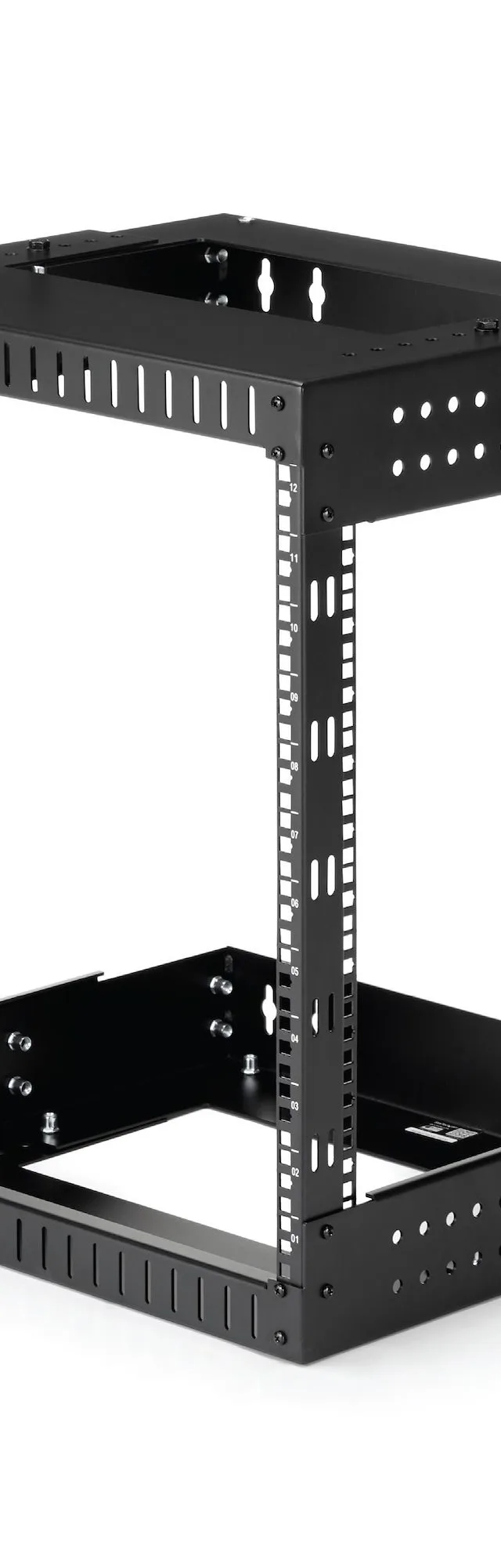 StarTech.com 12U 19" Wall Mount Network Rack - Adjustable Depth 12-20" 2 Post Open Frame Server Room Rack for AV/Data/ IT Communication/Computer Equipment/Switch w/Cage Nuts & Screws