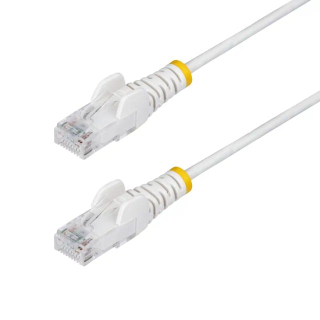 StarTech.com 5m White Slim CAT6 Ethernet Cable, Snagless, 100W PoE, UTP, LSZH, 28AWG Pure Bare Copper Wire, Slim RJ45 Network Patch Cord w/Strain Reliefs, Individually Tested