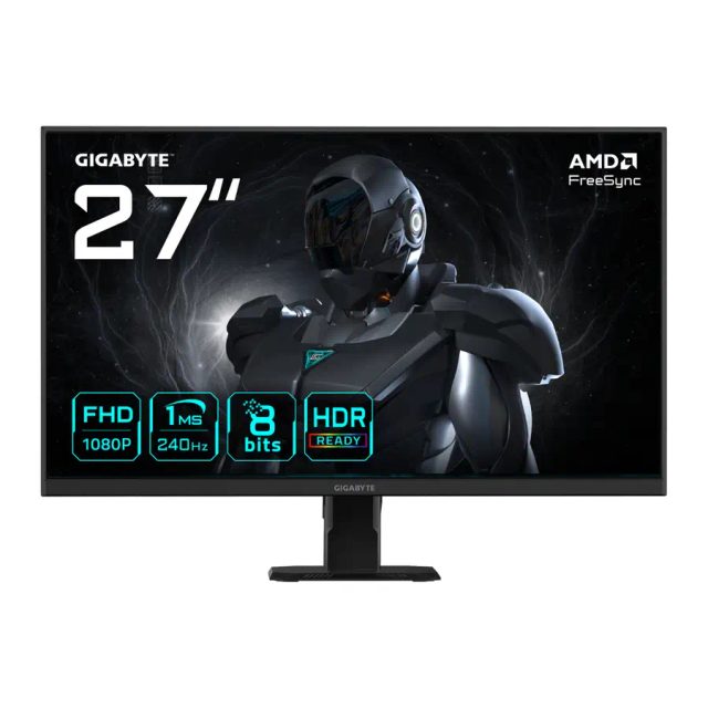 GIGABYTE GS27F2 27" FHD Gaming Monitor - 1920 x 1080, 240Hz, 1ms, 300 cd/m², FreeSync, HDR Ready, HDMI 2.0, Displayport 1.4