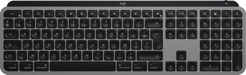 Logitech Master MX Keys S for Mac keyboard Office RF Wireless + Bluetooth AZERTY French Aluminium, Black