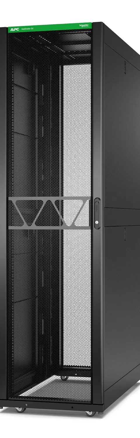 APC NetShelter SX Server Rack Gen 2, 45U, 2124H x 600W x 1200D mm, with Sides, Black