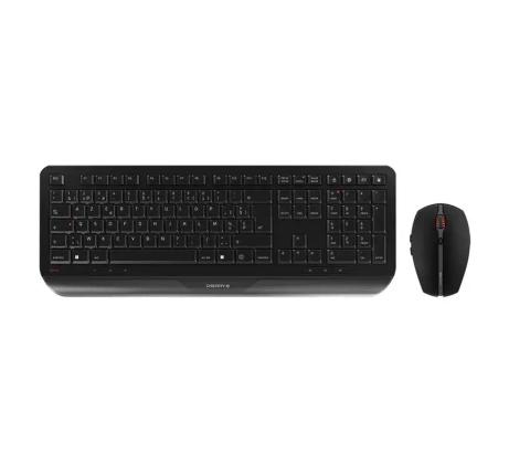 CHERRY Gentix Desktop keyboard Mouse included Office RF Wireless Swiss Black