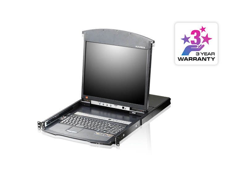 ATEN 8-Port 17" LCD Cat5e/6 KVM Over IP Switch (Dual Rail)