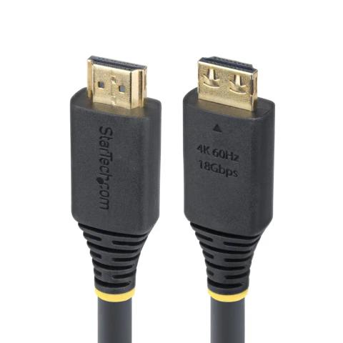 StarTech.com 20ft (6.1m) High Speed HDMI Cable with Gripping Connectors, 4K 60Hz/1440p 144Hz, HDR10/HDCP 2.2/ARC, 18Gbps, UHD HDMI 2.0 Cord for TV/Monitor/Display, TPE Jacket