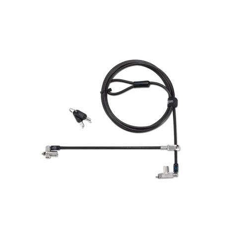Kensington Slim N17 2.0 Keyed Dual Head Laptop Lock for Wedge-Shaped Slots - Master Keyed
