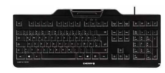 CHERRY KC 1000 SC keyboard Universal USB AZERTY Belgian Black