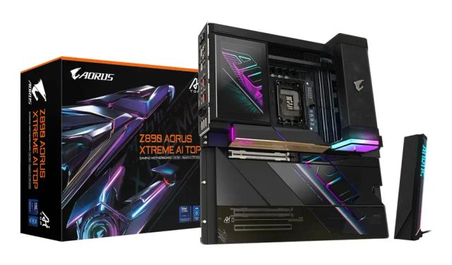 GIGABYTE Z890 AORUS XTREME AI TOP Motherboard - Supports Intel Core Ultra (Series 2) CPUs, 22+1+2 phases VRM, up to 9500MHz DDR5 (OC), PCIe 5.0 M.2, Wi-Fi 7, Thunderbolt 5