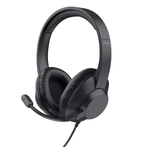 Trust Ayda Max USB Headset Wired Head-band Office/Call center USB Type-C / USB Type-A Black