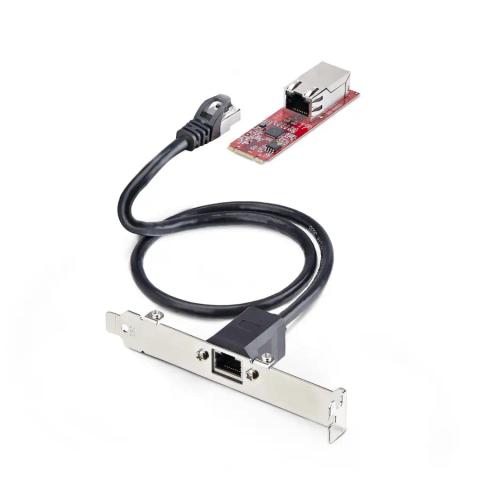 StarTech.com 1-Port 2.5GbE M.2 2280 Network Card, Multi-Gigabit Speeds (2.5G/1G/100M/10M), NBASE-T (802.3bz) NIC, M.2 B+M Key, PCIe Ethernet Interface, For SFF/Desktop PCs - TAA