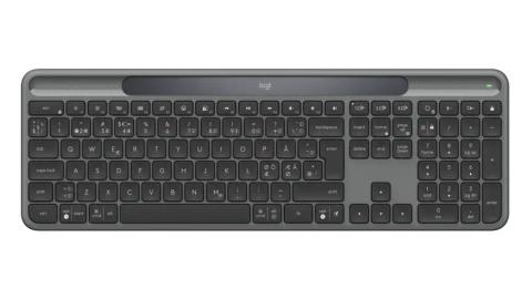 Logitech Signature Slim Solar+ K980 keyboard Universal RF Wireless + Bluetooth QWERTY Danish, Finnish, Norwegian, Swedish Graphite