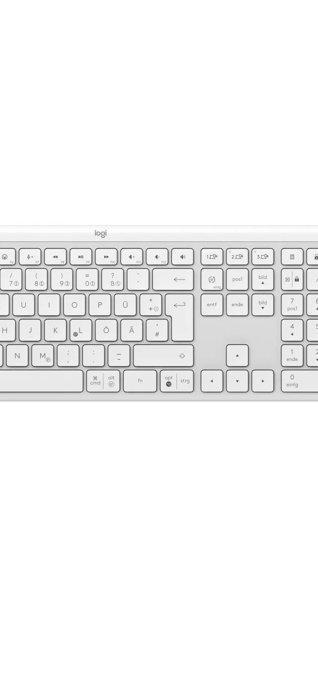Logitech 920-012484 keyboard Mouse included Office RF Wireless + Bluetooth QWERTZ German White