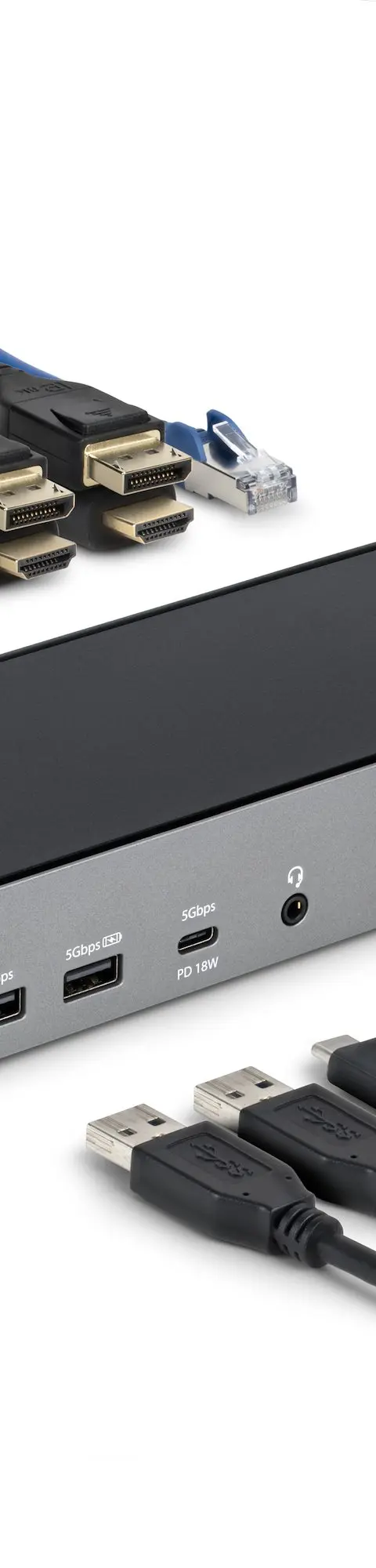 StarTech.com Triple-Monitor USB-C Docking Station, 140W Laptop Charging Dock for MacBook Pro and Windows, 4K 60Hz HDMI or DisplayPort, TAA