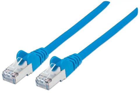 Intellinet Network Patch Cable, Cat6A, 1.5m, Blue, Copper, S/FTP, LSOH / LSZH, PVC, RJ45, Gold Plated Contacts, Snagless, Booted, Lifetime Warranty